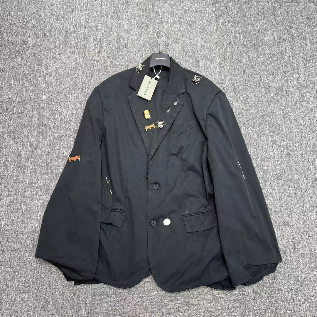 99新 Balenciaga/巴黎世家  做旧克莱因别针西装外套/1码/11655