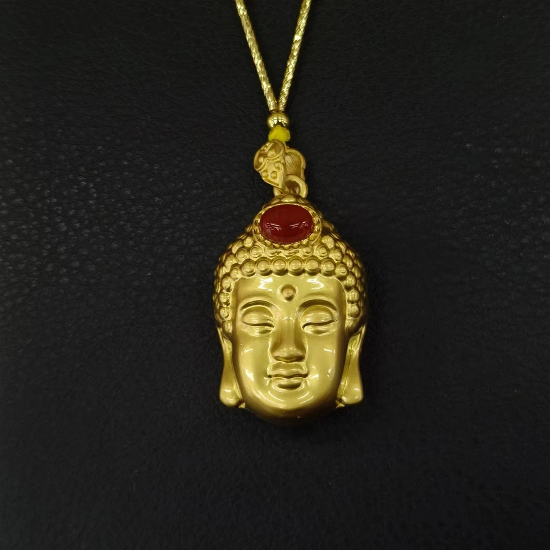 【贝贝专属】国潮风时尚大气佛公玉髓合金镶嵌吊坠【DD07981】