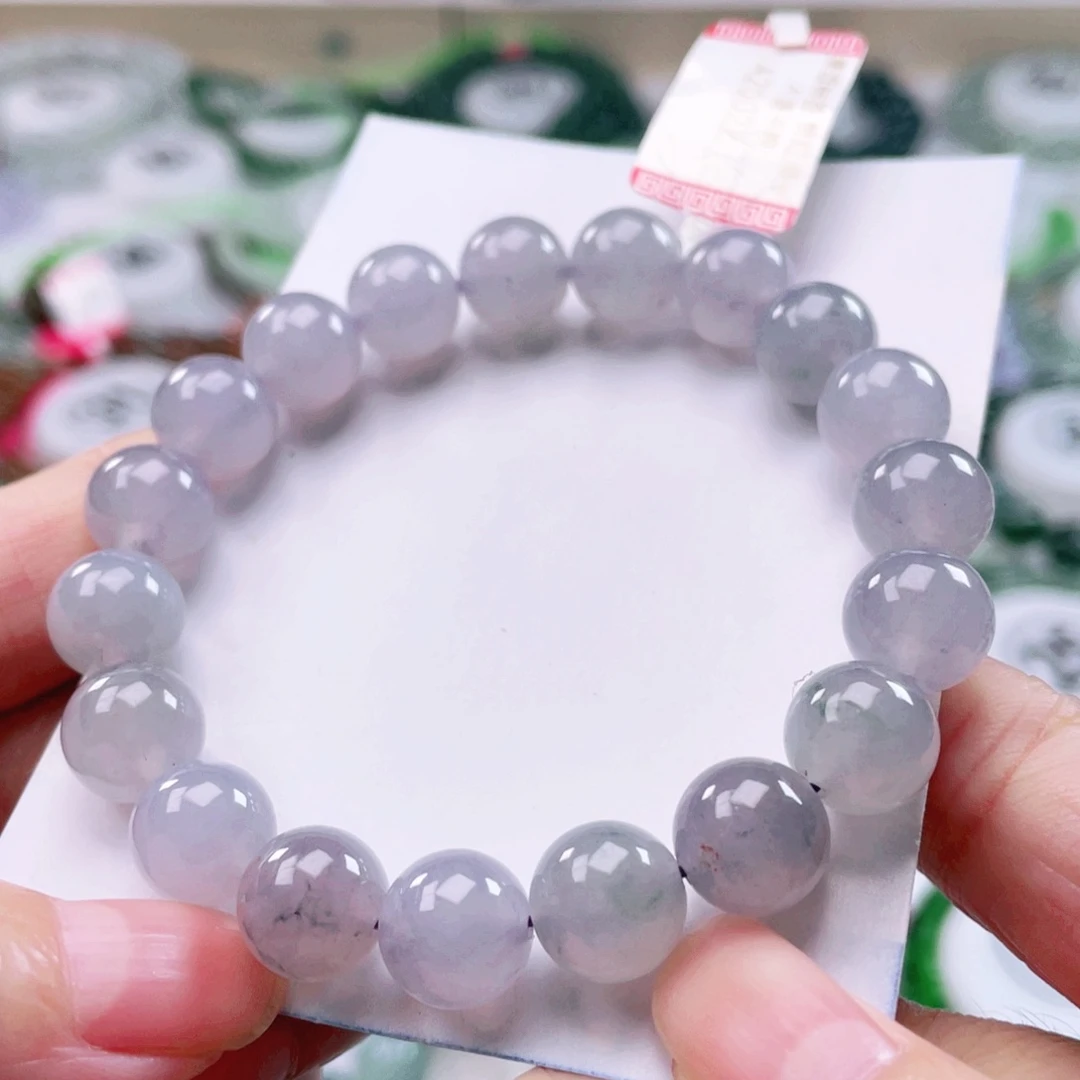 翡翠未镶嵌项链天然翡翠手串9.9mm