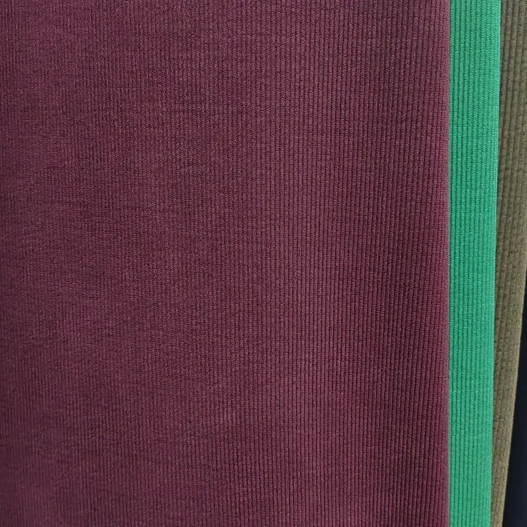 枣红 小经编加绒布料活动