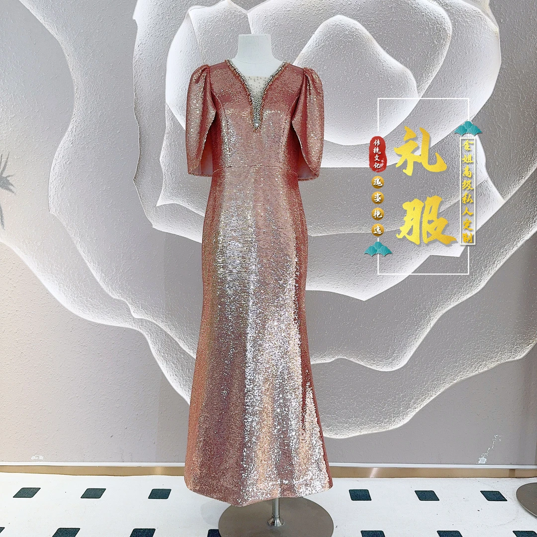 【金姐高定喜服】雍容华贵喜婆婆高端婚礼服L25006