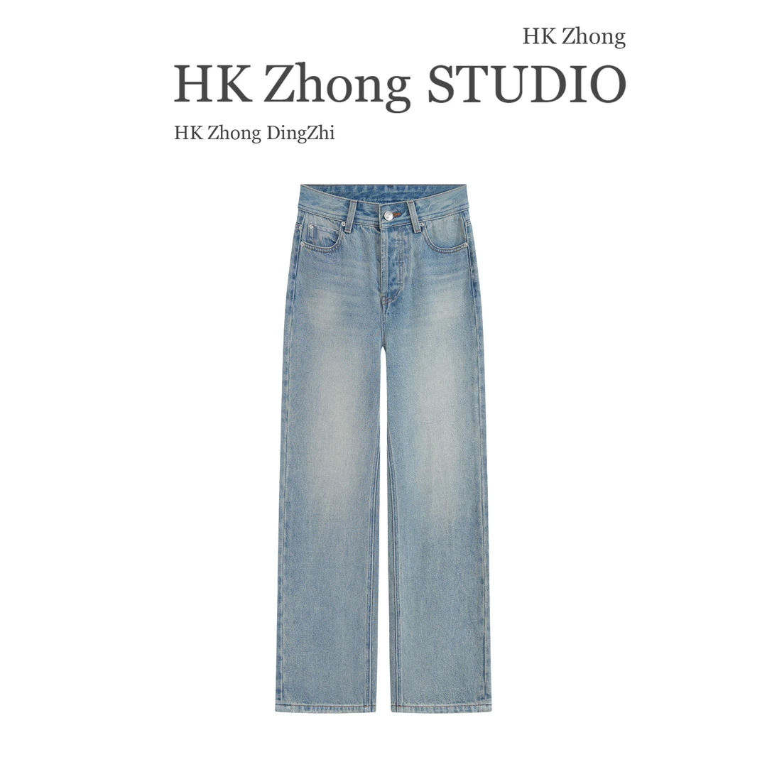 【国外】伦?敦-门店同款16907-重磅双工艺洗水阔腿牛仔长裤