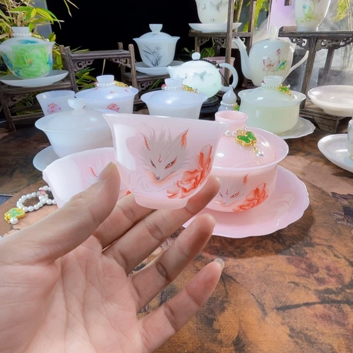 冰晶璞玉粉黛九尾狐仙铃铛杯