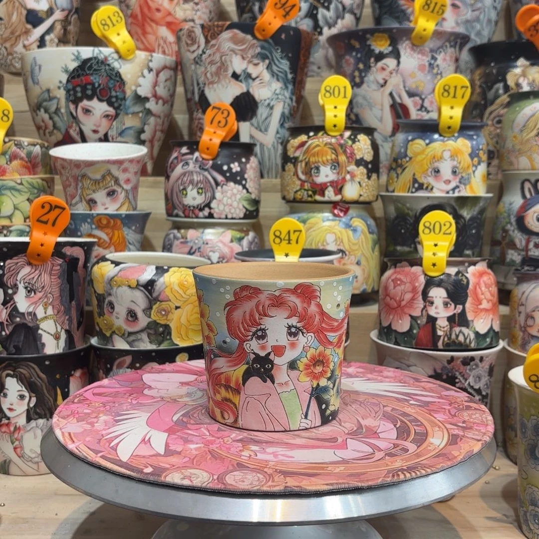 景德镇手绘花盆陶瓷10/10