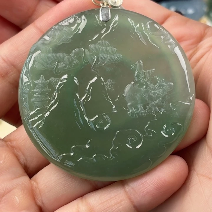 颈饰未镶嵌翡翠天然翡翠a货