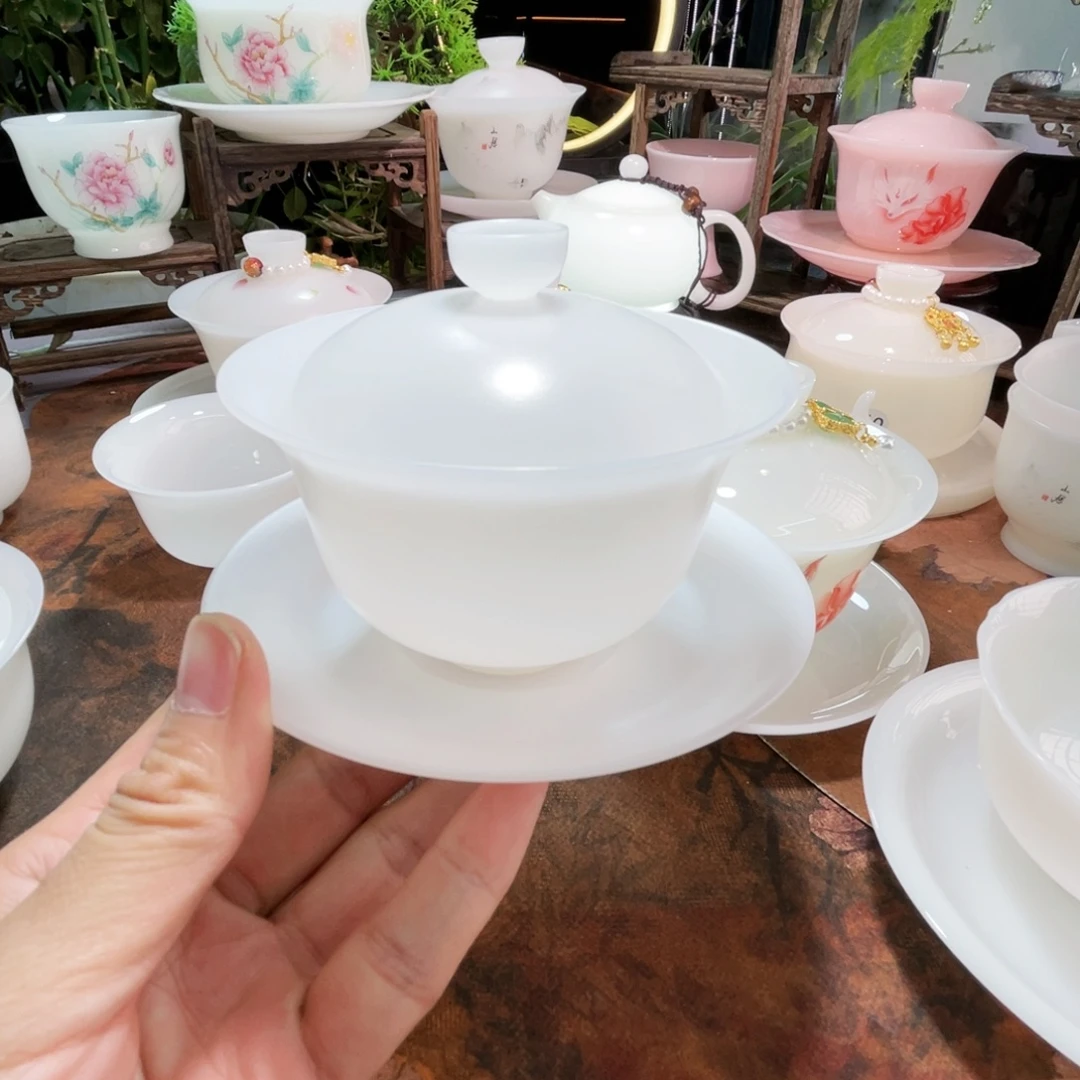 冰晶璞玉素烧超薄三才元宝