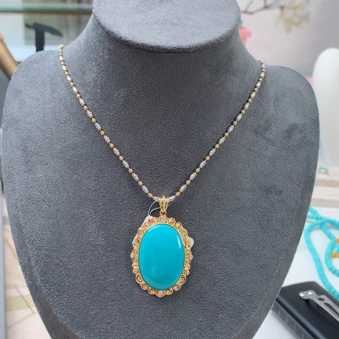 绿松石配饰18K金镶嵌