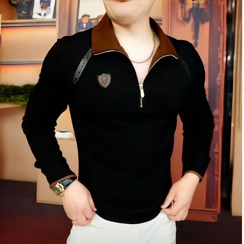 时尚潮流2025秋季新款卫衣春秋帅气男士商务潮流时尚百搭套头长袖