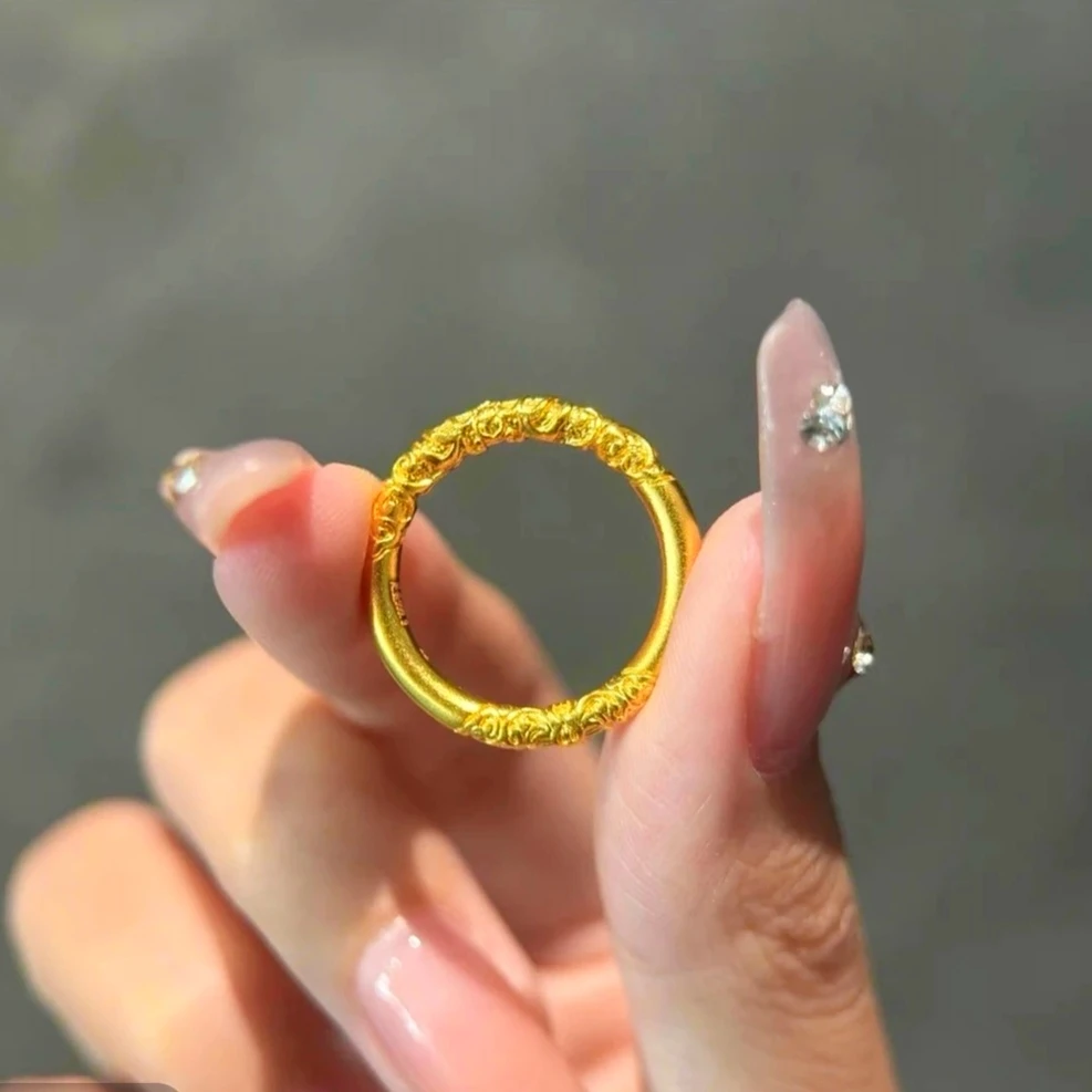合金戒指 /指环卷草纹闭口戒指