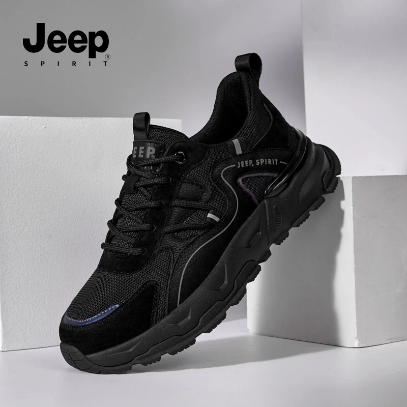 JEEPSPIRIT吉普男鞋2025秋季新款老爹鞋时尚户外运动鞋休闲登山鞋