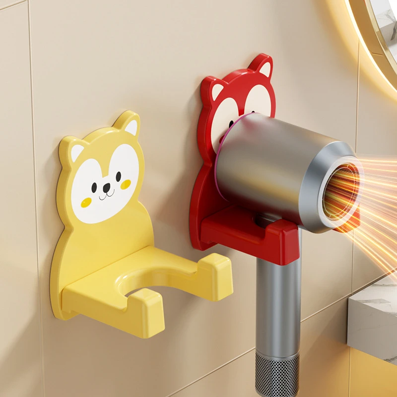 吹风机支架创意卡通免打孔吹风机置物架浴室壁挂式风筒收纳支架