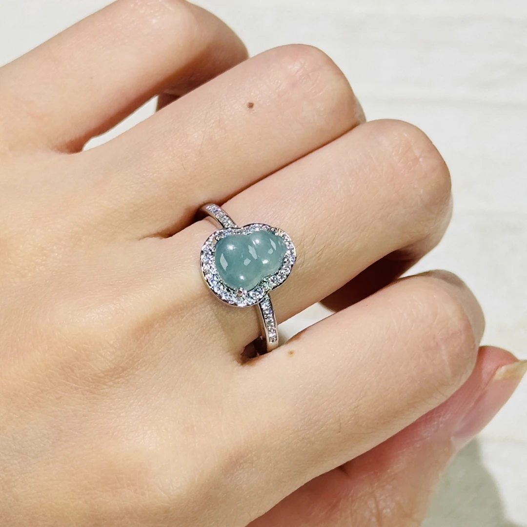 翡翠葫芦戒指-开口可调节