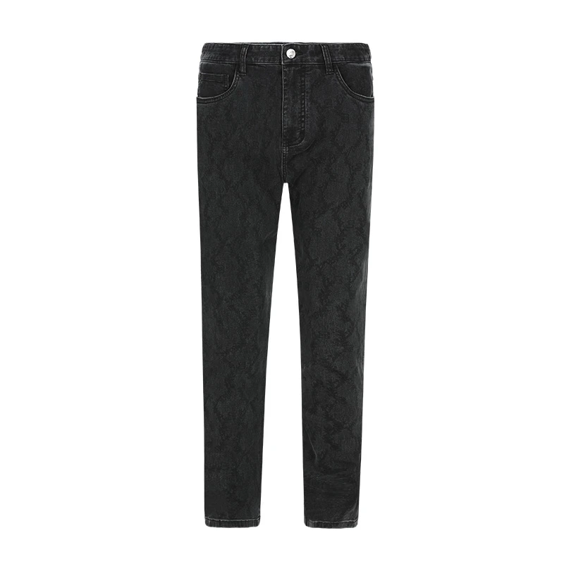 VJC/威杰思【专柜同款】2025夏季新款男装水洗磨白牛仔裤D25AO3787