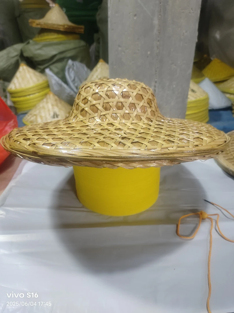 竹编大檐斗笠帽男女通用遮阳防晒防雨表演装饰适用帽子草帽夏季