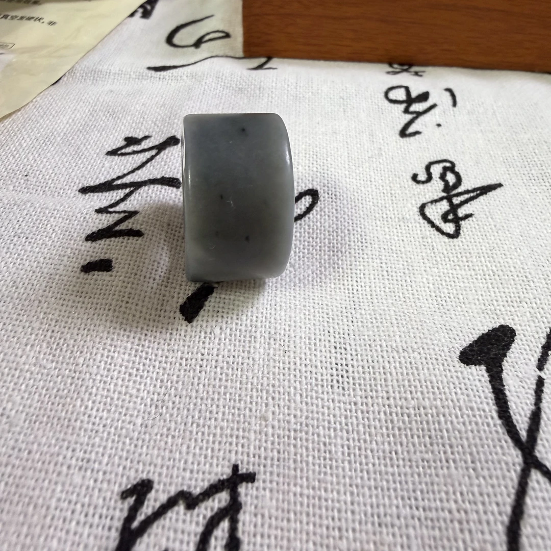 天然岫玉戒指手工直切