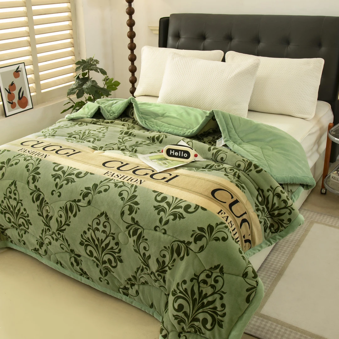 A类绒豆豆安抚秋冬被3D轻奢秋冬被加绒加厚