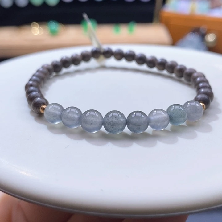 翡翠未镶嵌吊坠(不含链)翡翠黑杠手串