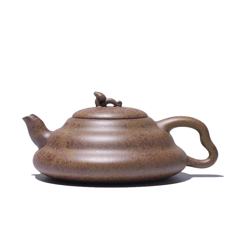 大吉羊柴烧 宜兴紫砂壶茶壶 原矿本山绿泥巳巳如意130ml徐雅