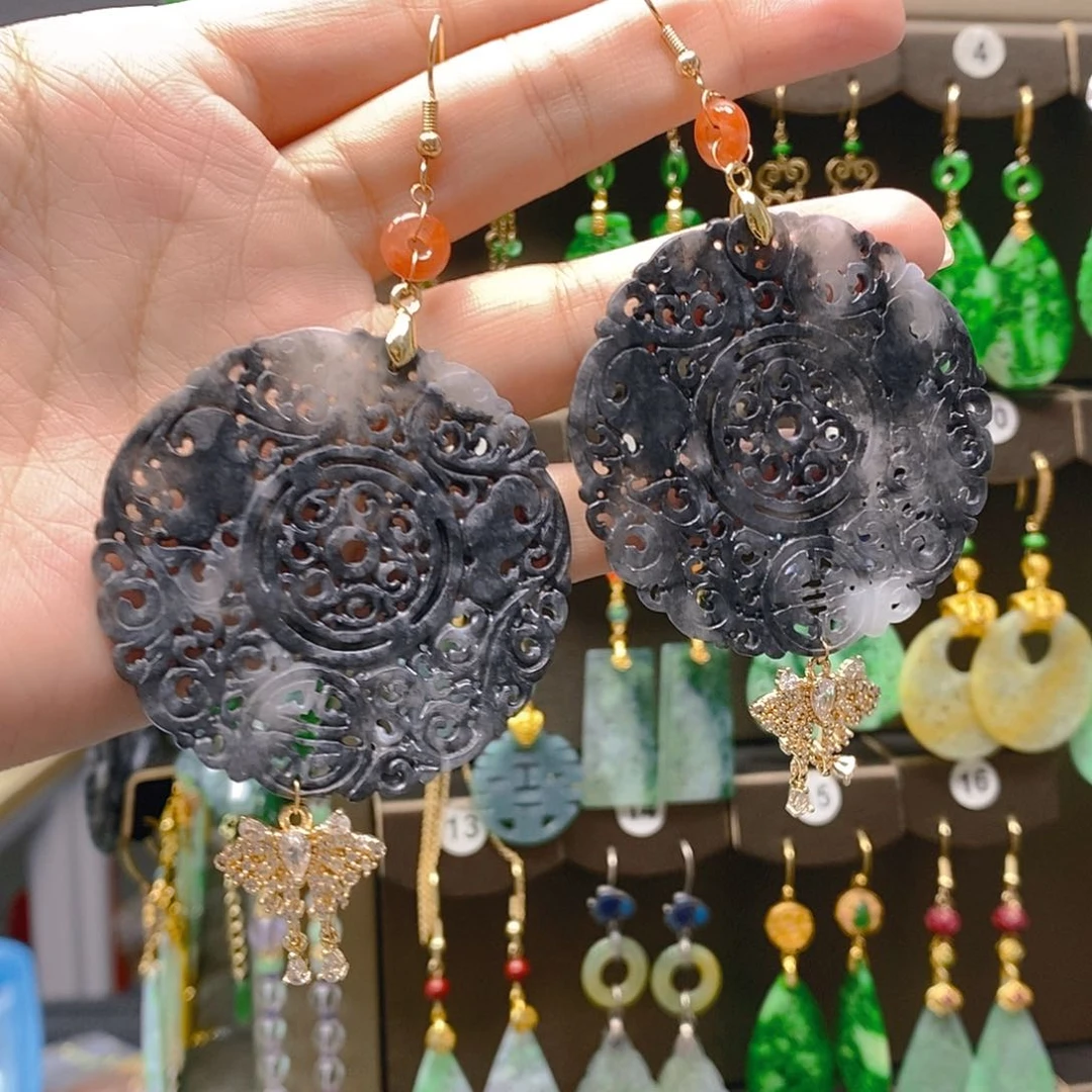 未镶嵌翡翠耳饰翡翠