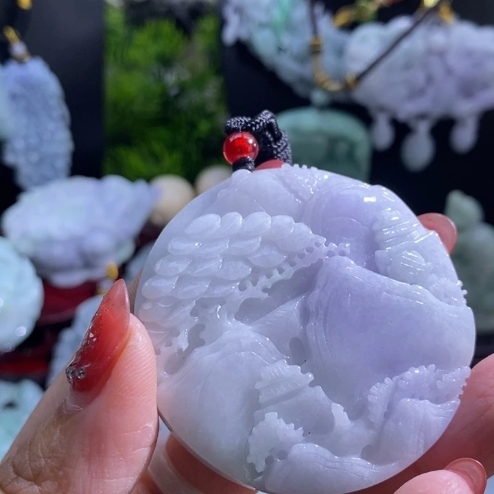 【闪购商品】颈饰未镶嵌翡翠山水