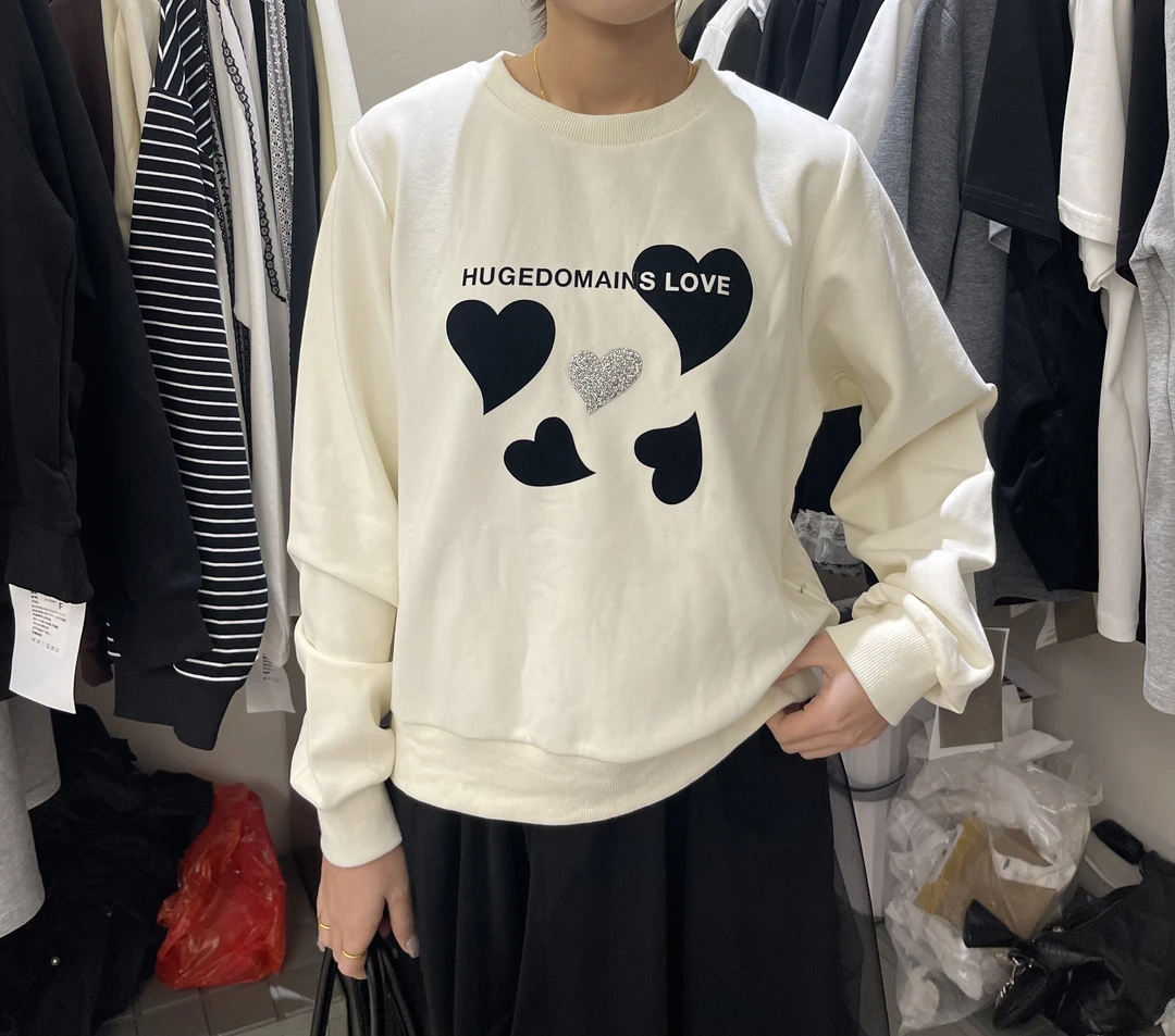 DL#81089春季福利高品质爱心卫衣，衣长：55cm