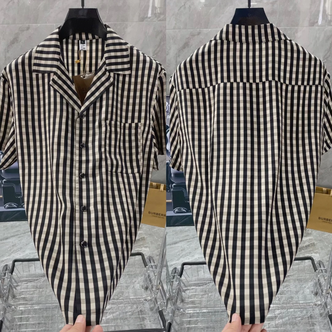 夏季新款男士时尚冰爽丝滑超薄古巴领短袖衬衫 8125