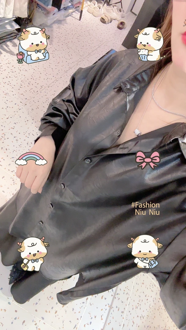 时尚缎面V领衬衫裙短裤两件套春季显瘦气质套装女