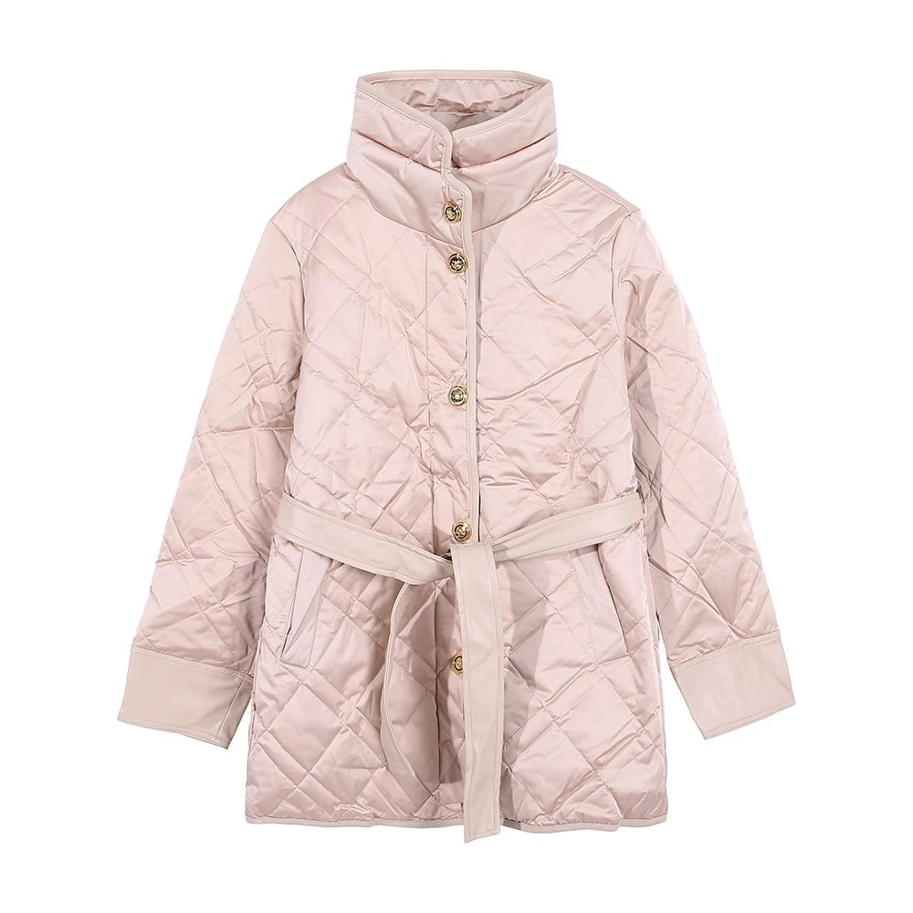 【珀嫚服饰】Y-888秋冬时尚单排扣收腰显瘦轻薄外套羽绒服