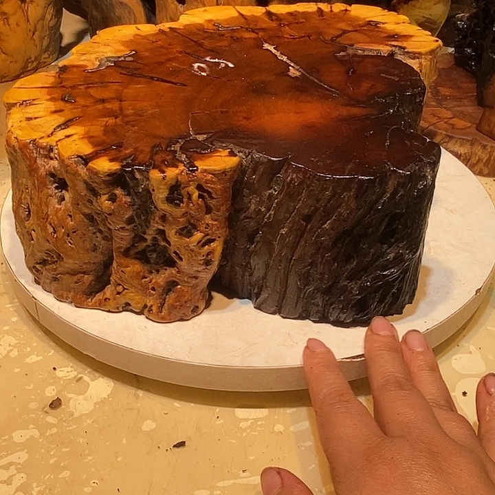 木天然老枣木墩子底座