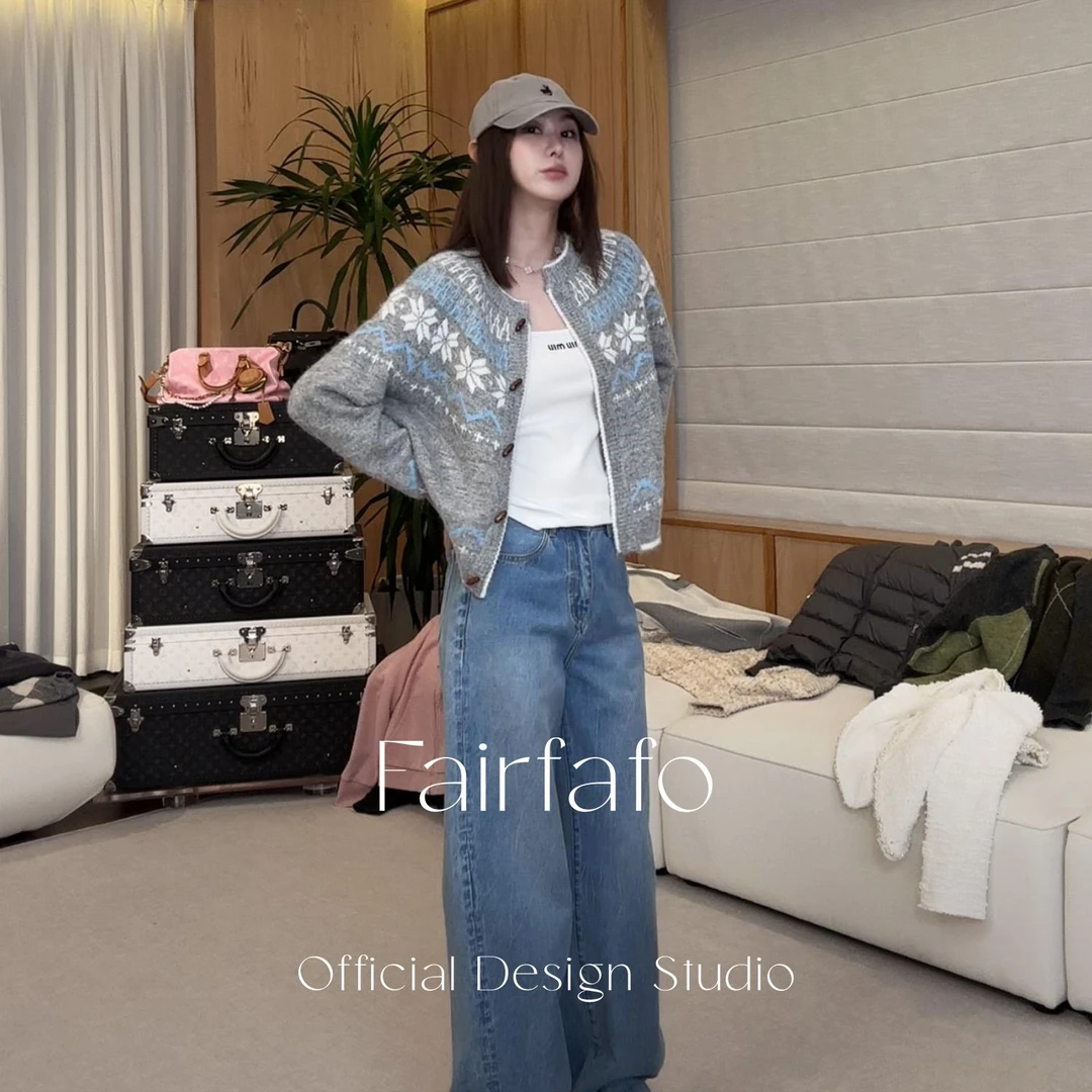 【提花开衫毛衣】AAMY58076秋冬气质新款百搭舒适高级感温柔风毛衣