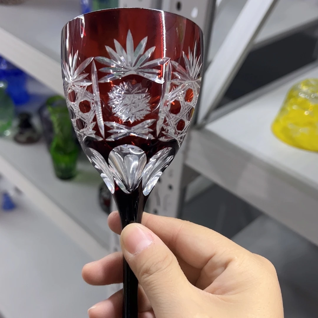 水晶玻璃平底款微瑕一个