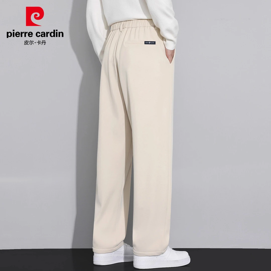 皮尔卡丹高端男士休闲裤2025秋季新款宽松直筒痞帅垂感阔腿裤男装