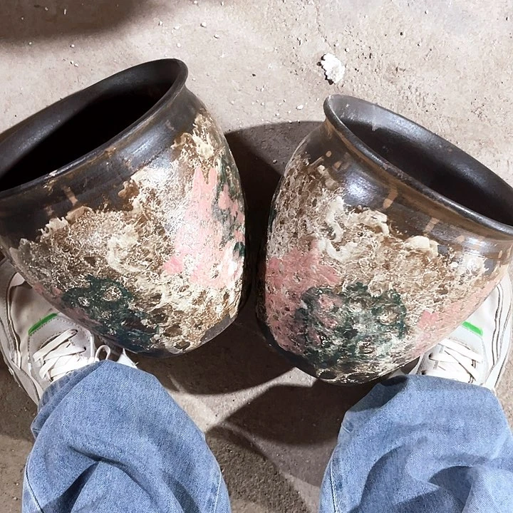 紫砂花盆口径20高度20两只正品