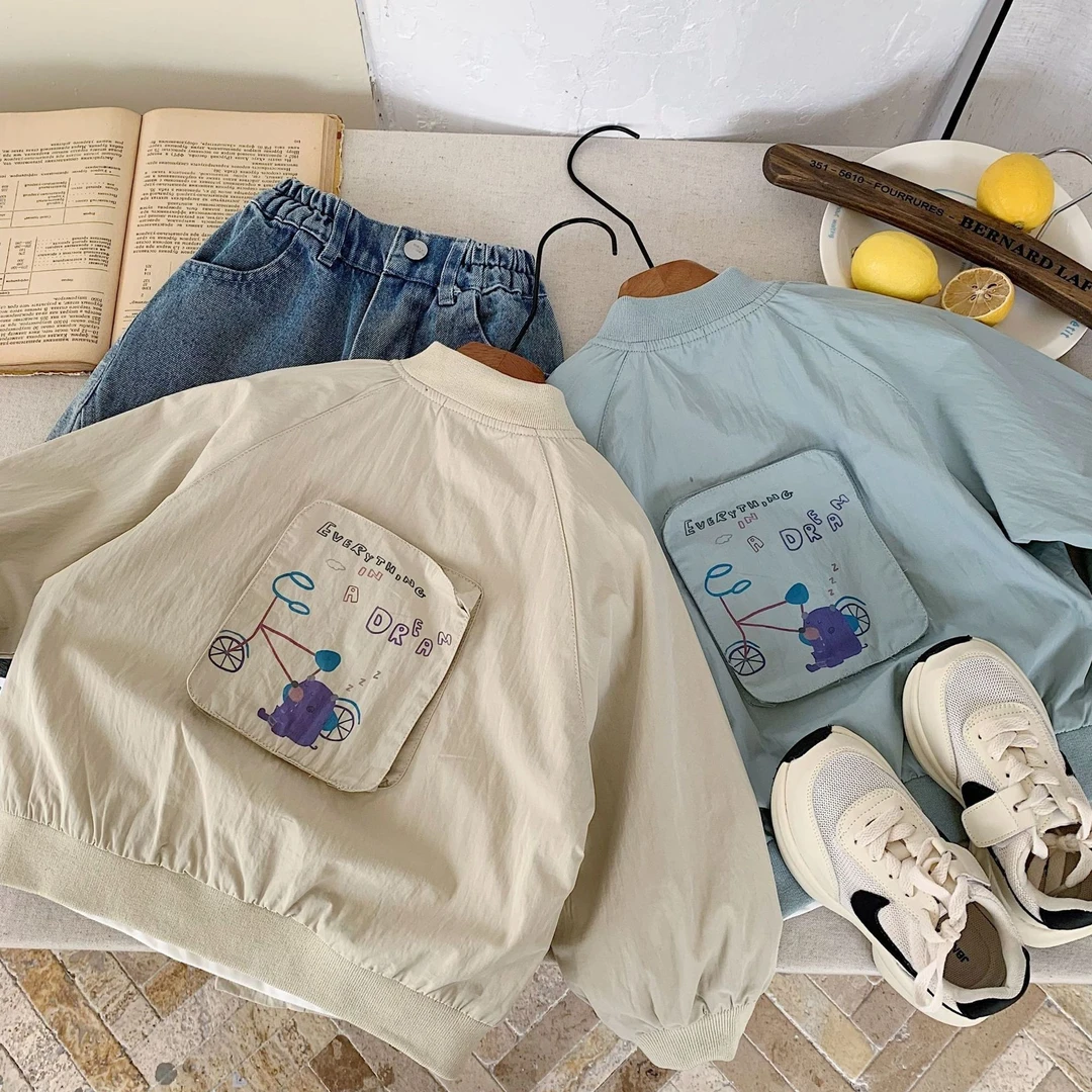 男童外套春秋款2025新款童装潮宝宝休闲夹克衫上衣洋气儿童卡通