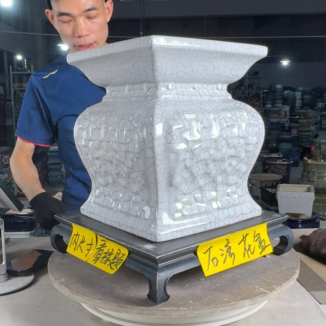 一风堂石湾花盆 面25高30微瑕