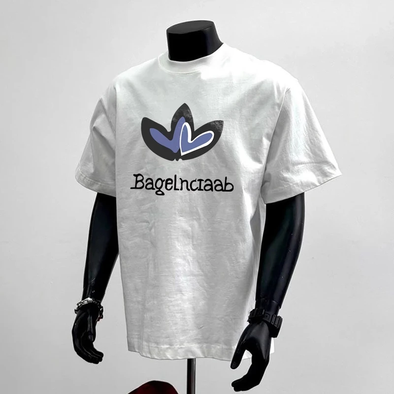 纯棉字母卡通动漫短袖夏季T恤休闲运动韩版印花男士圆领百搭ins