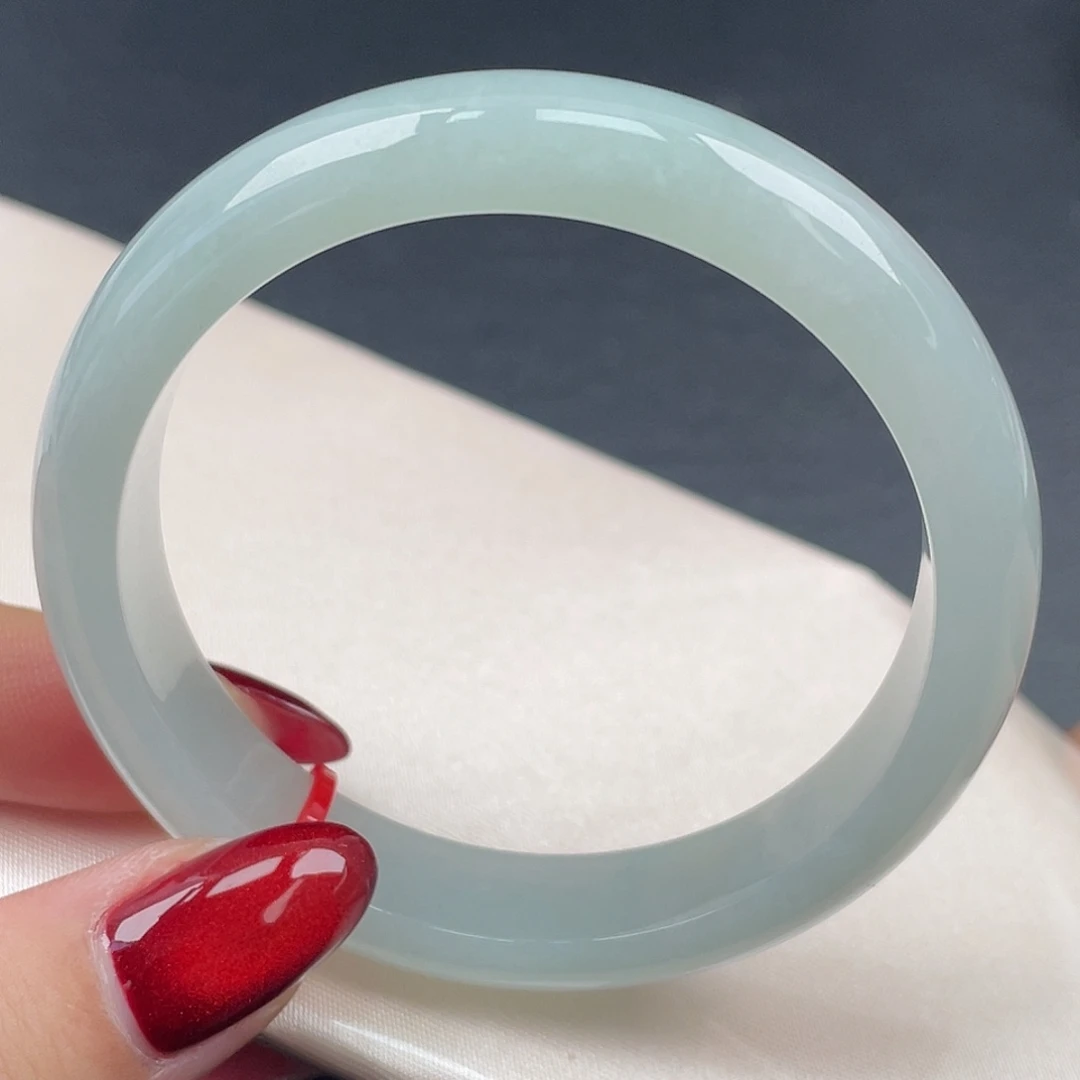 翡翠未镶嵌手镯54圈口