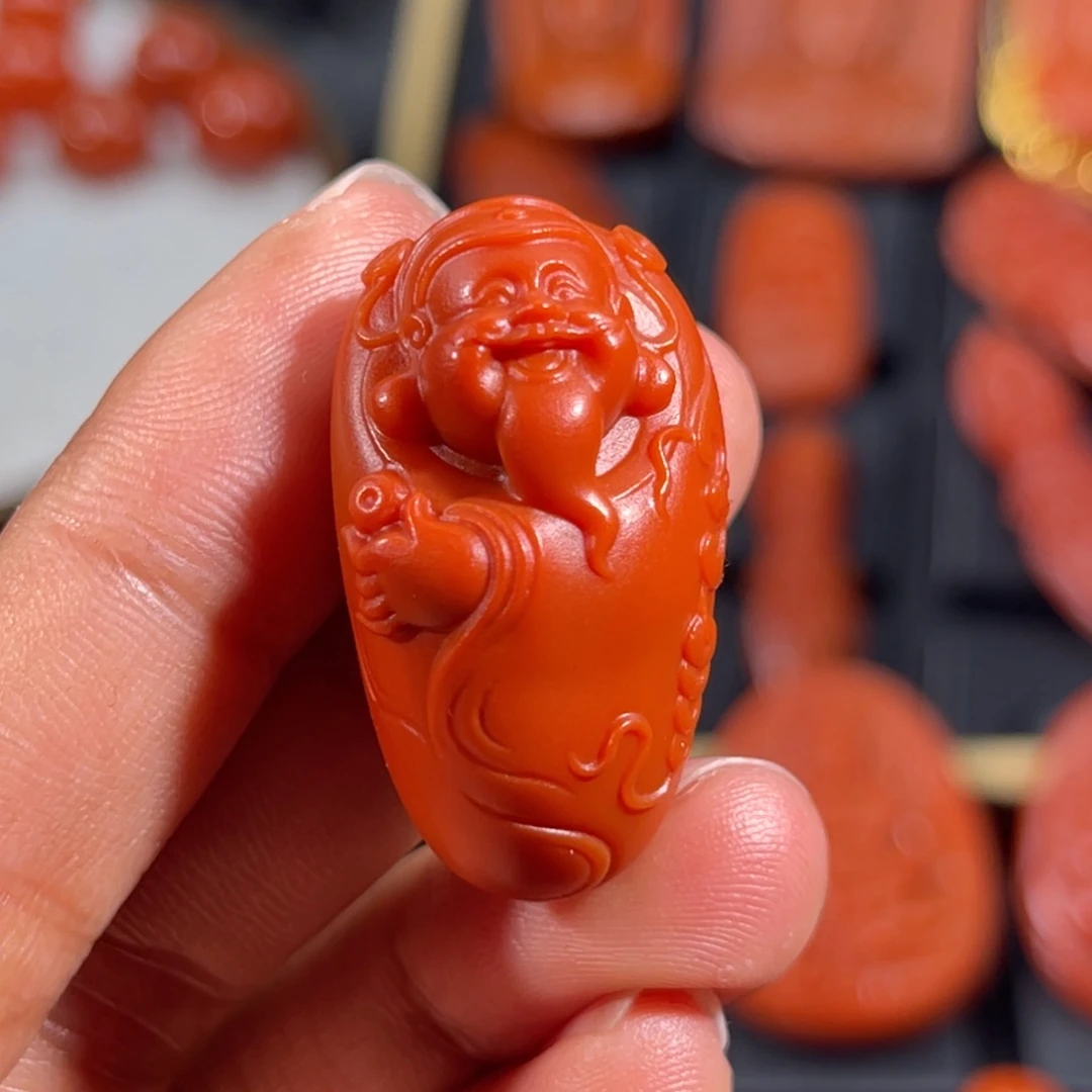南红玛瑙未镶嵌配饰财神爷