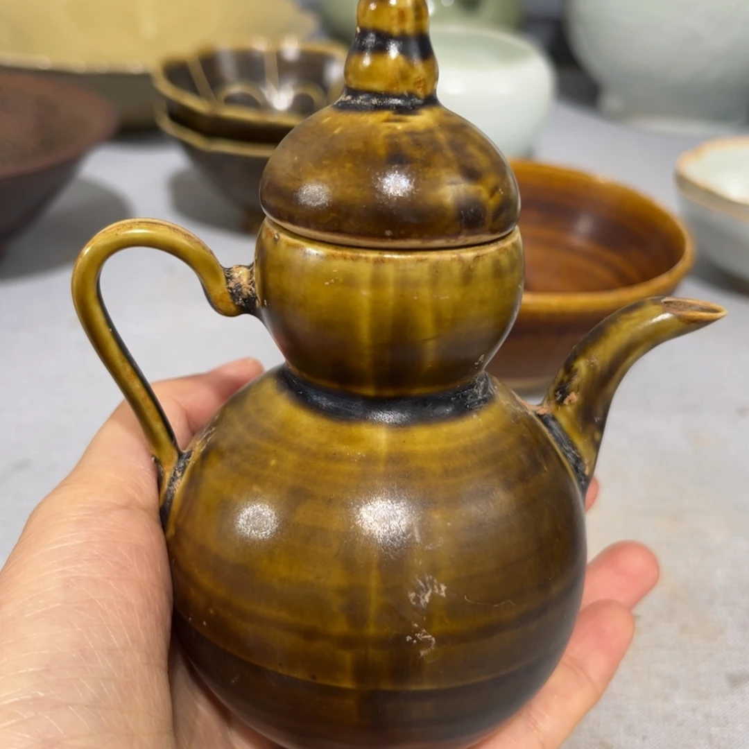 八***佛摆件陶将乐窑葫芦小酒壶