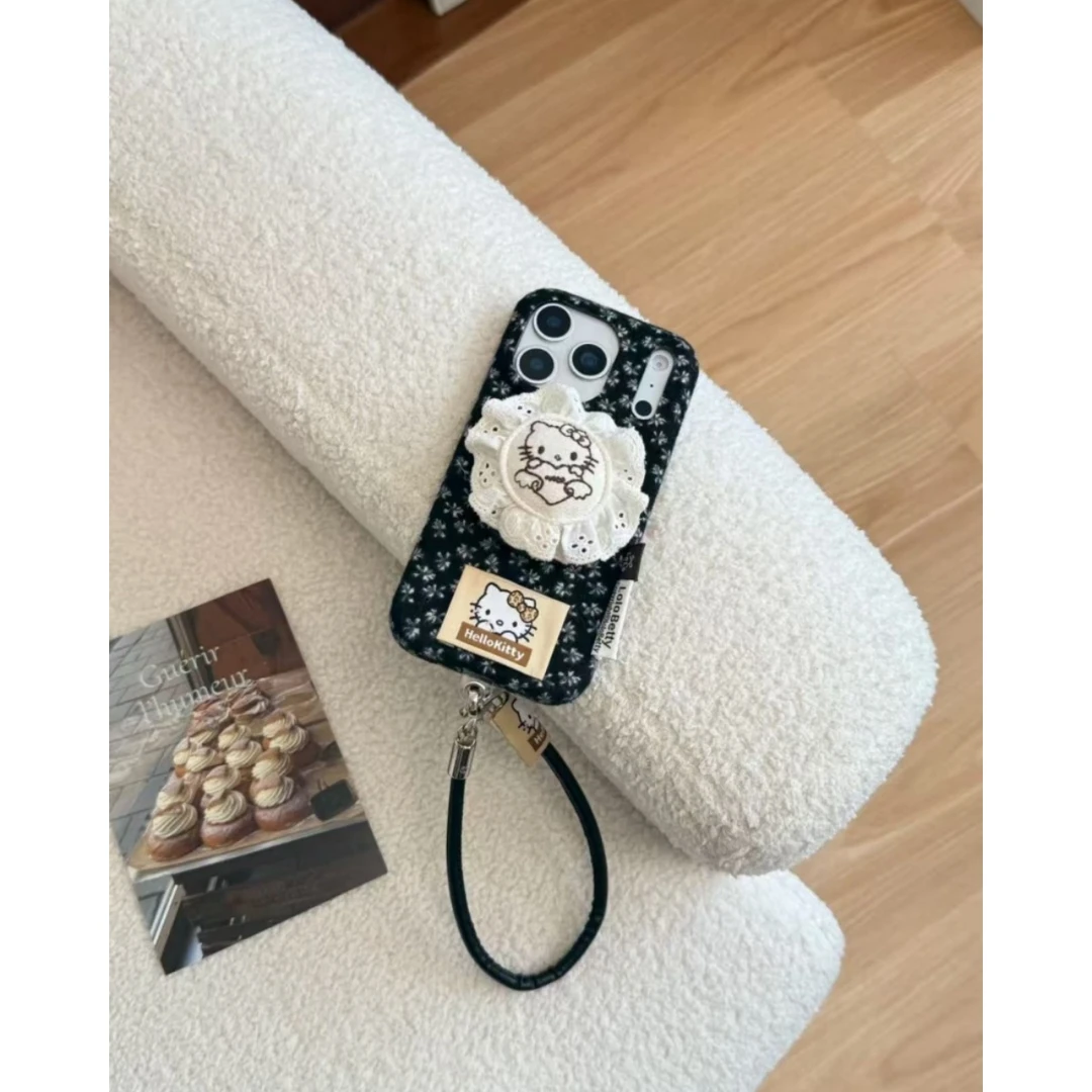 秋冬绒布碎花磁吸适用iPhone17苹果15手机壳16promax新款14女13潮