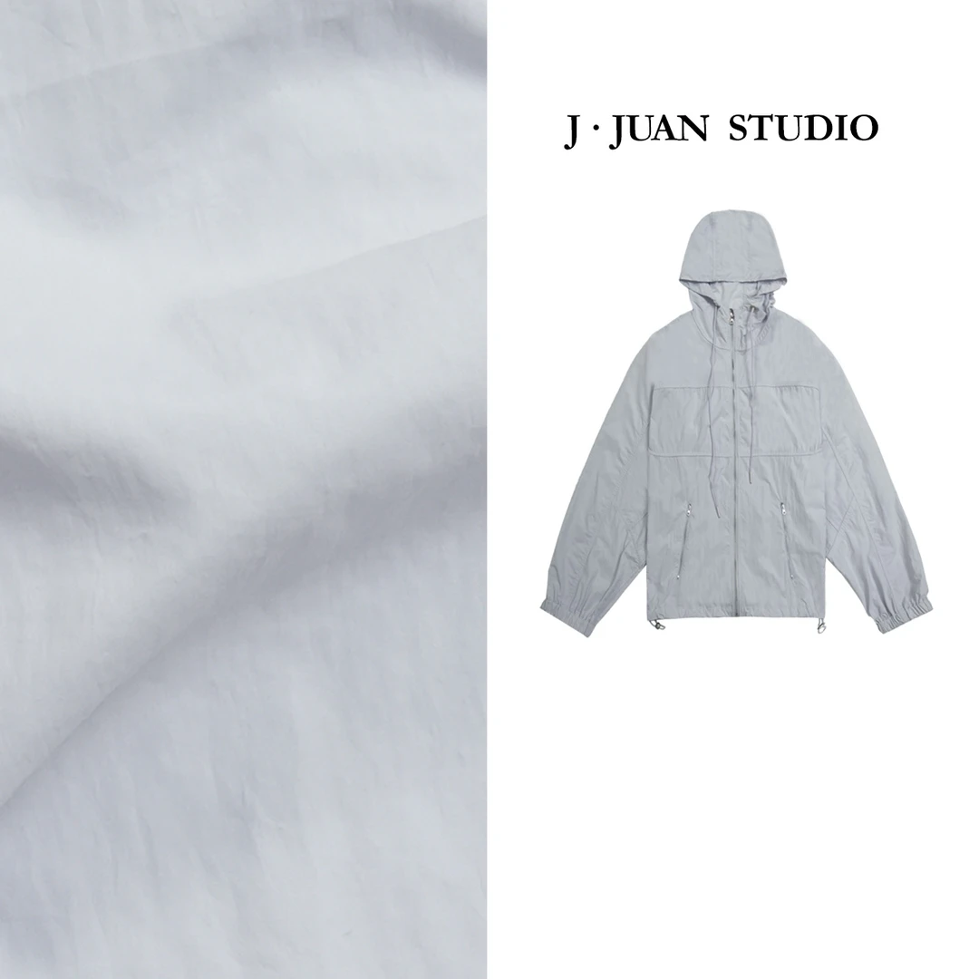 【J.Juan】软壳防晒-短款防晒外套高个子女装立体显瘦连帽防晒夹克