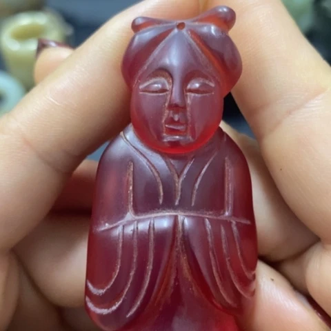 白玉菩提吊坠摆件