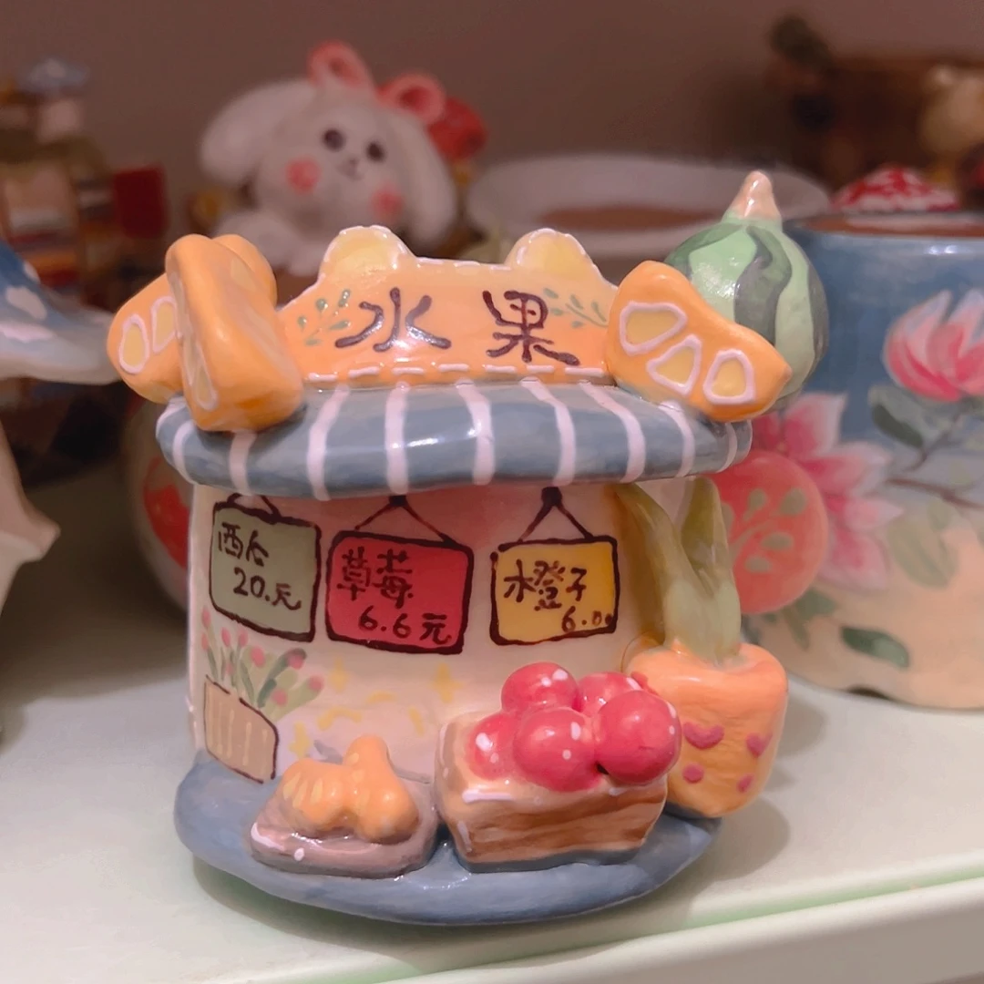 瑕疵福福水果店铺纯手工多肉花盆