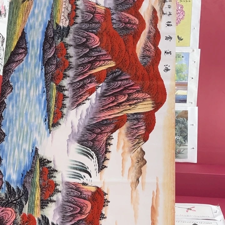 竖款潮汇书出艺术作品