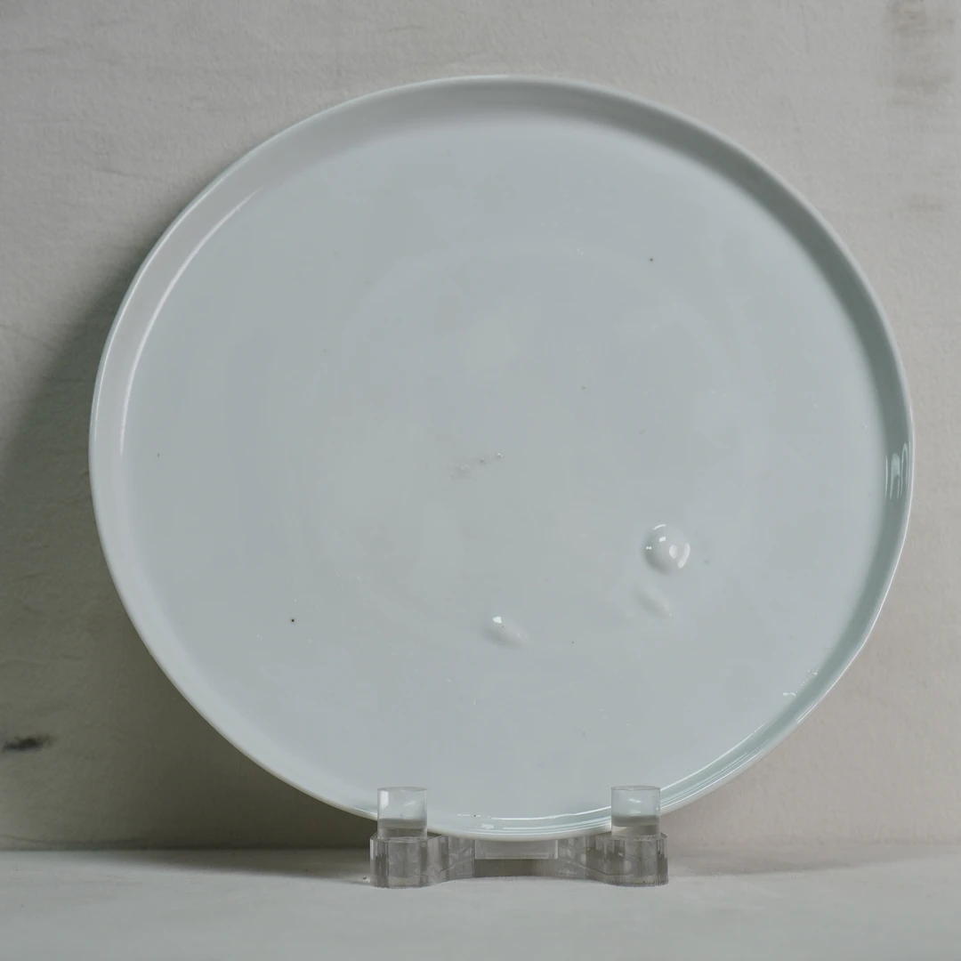 白釉无纹饰茶盘00349