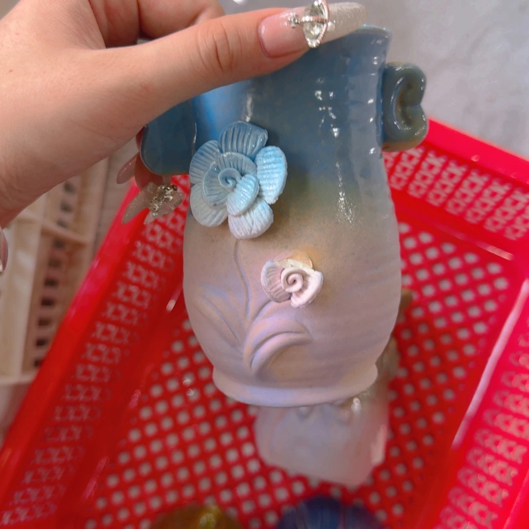 紫砂花盆粗陶精雕