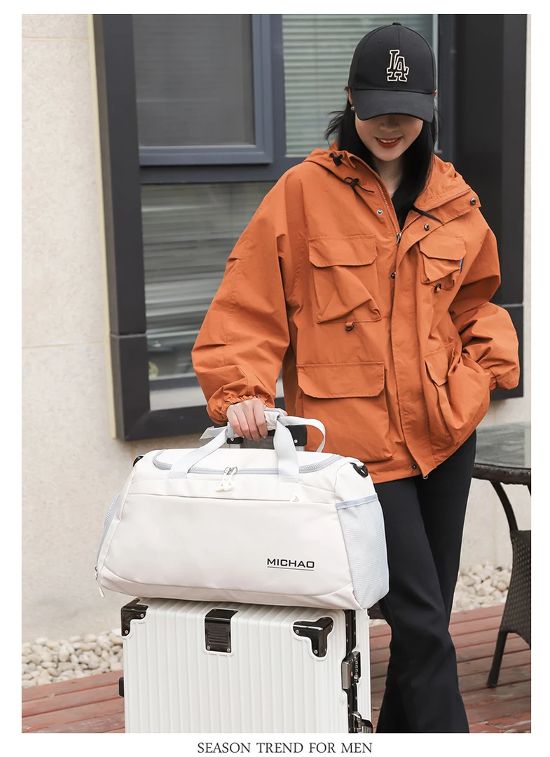 【旅行包】高能感男女干湿分离单肩运动背包手提行李游泳女大容量