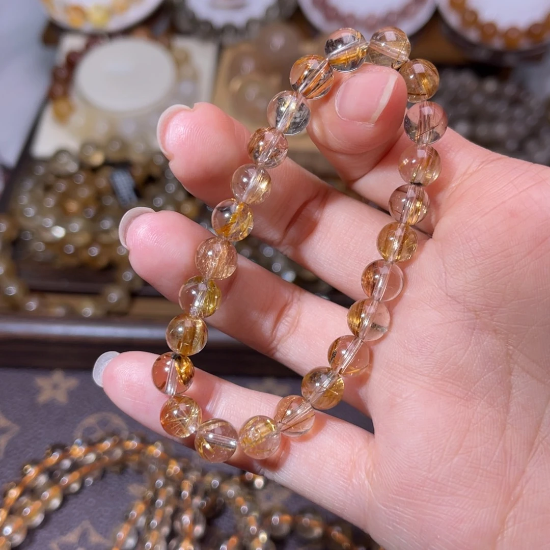 手串未镶嵌水晶板钛金发晶卡8