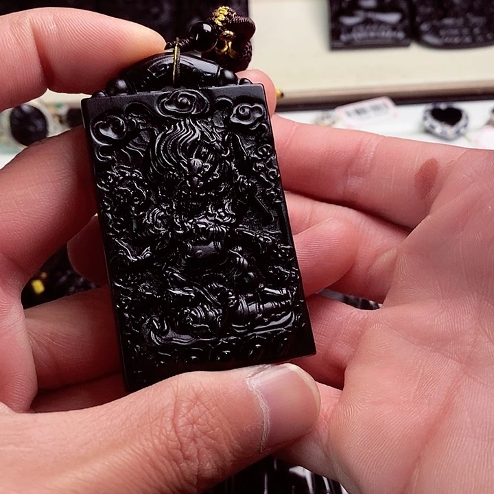 天然缅料A货  钢琴黑大黑天609