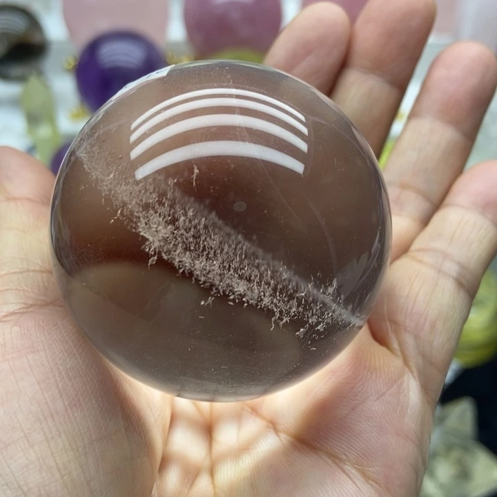 水晶摆件未镶嵌白水晶球5.28cm